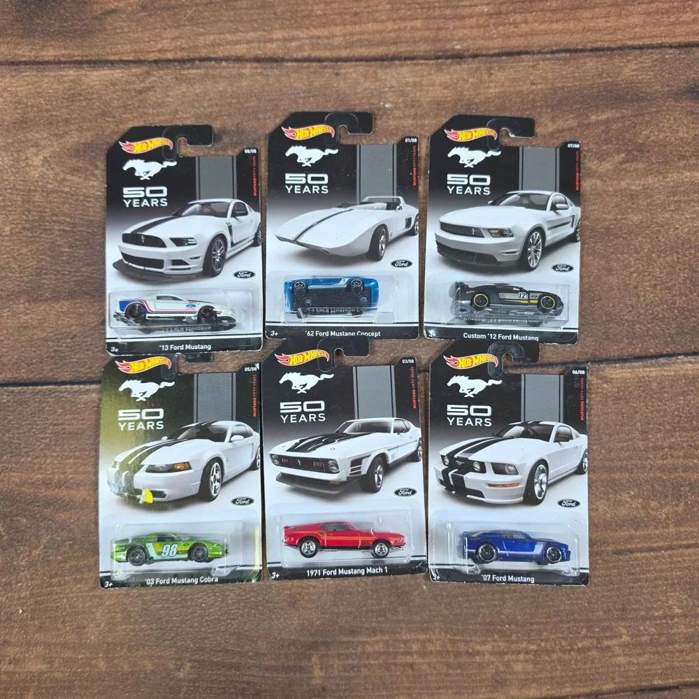 Hot Wheels Ford Mustang 50th Anniversary Set Kids 1:64 Multi Good Diecast 6pc